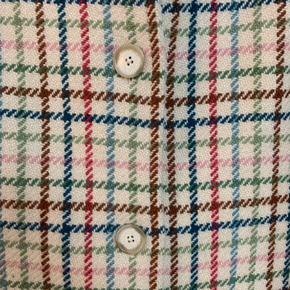 Coach Plaid Wool Blend Coat – Multicolor Tweed, Size S - Picture 3 of 8